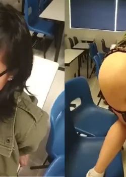 Ella sabe como aprobar el curso, el profesor feliz! 5